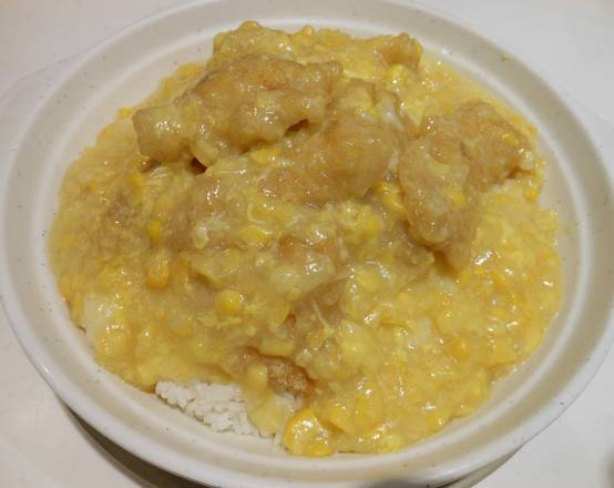 152. Deep-Fried Fish Slices in Sweet Corn on Rice 魚柳粟米飯